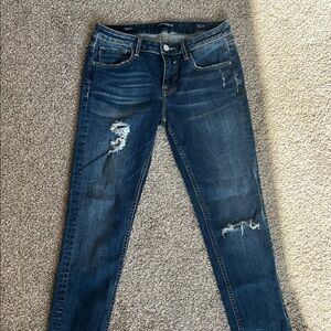 Vigoss Dark Blue Distressed Skinny Jeans